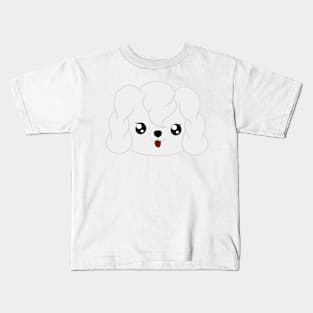 cute white dog face Kids T-Shirt